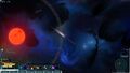Player fleet travels through a red dwarf system